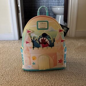 Loungefly Disney Stitch Castle Backpack in Blue and Cream